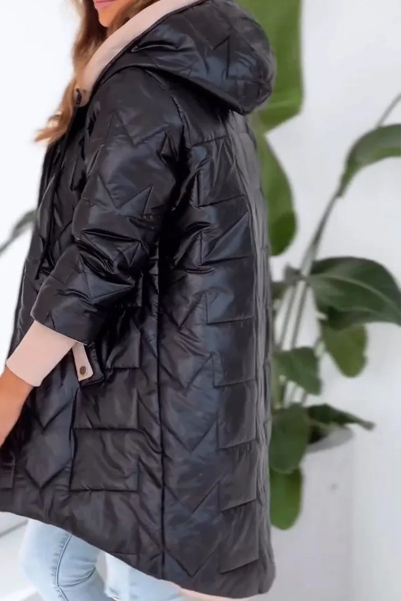 Płaszcz zimowy Anna | Wełna, Elegancki Kaptur i Zamek Błyskawiczny 11