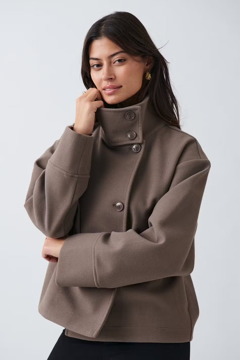 Płaszcz zimowy Maja | Oversize, Wysoki Kołnierz, Miękka Tkanina Premium 1