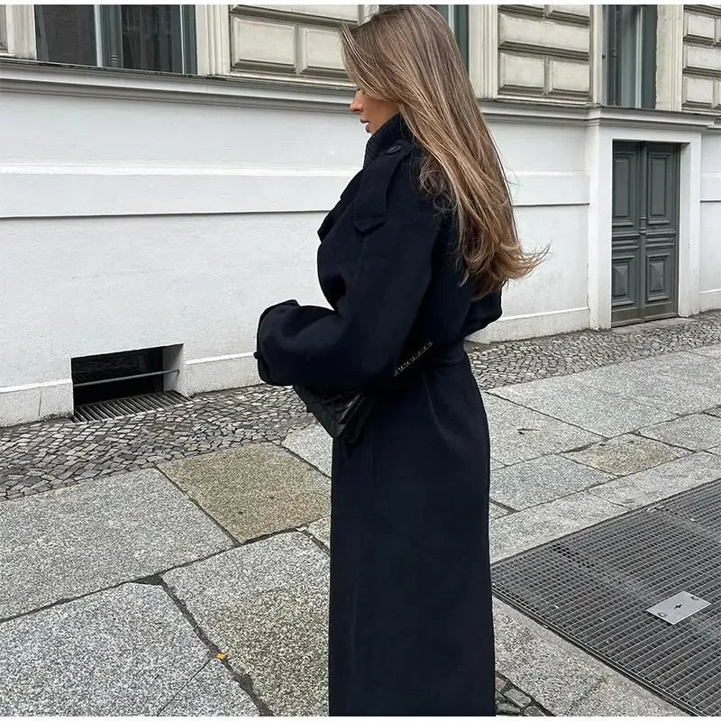 Płaszcz zimowy Maja | Oversized Trench, Długa Forma na Zimowe Dni 4