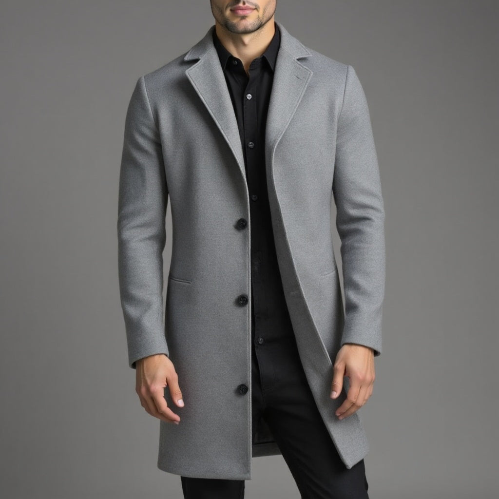 Płaszcz zimowy Mikołaj | Slim Fit, Klasyczny Styl dla Mężczyzn 3