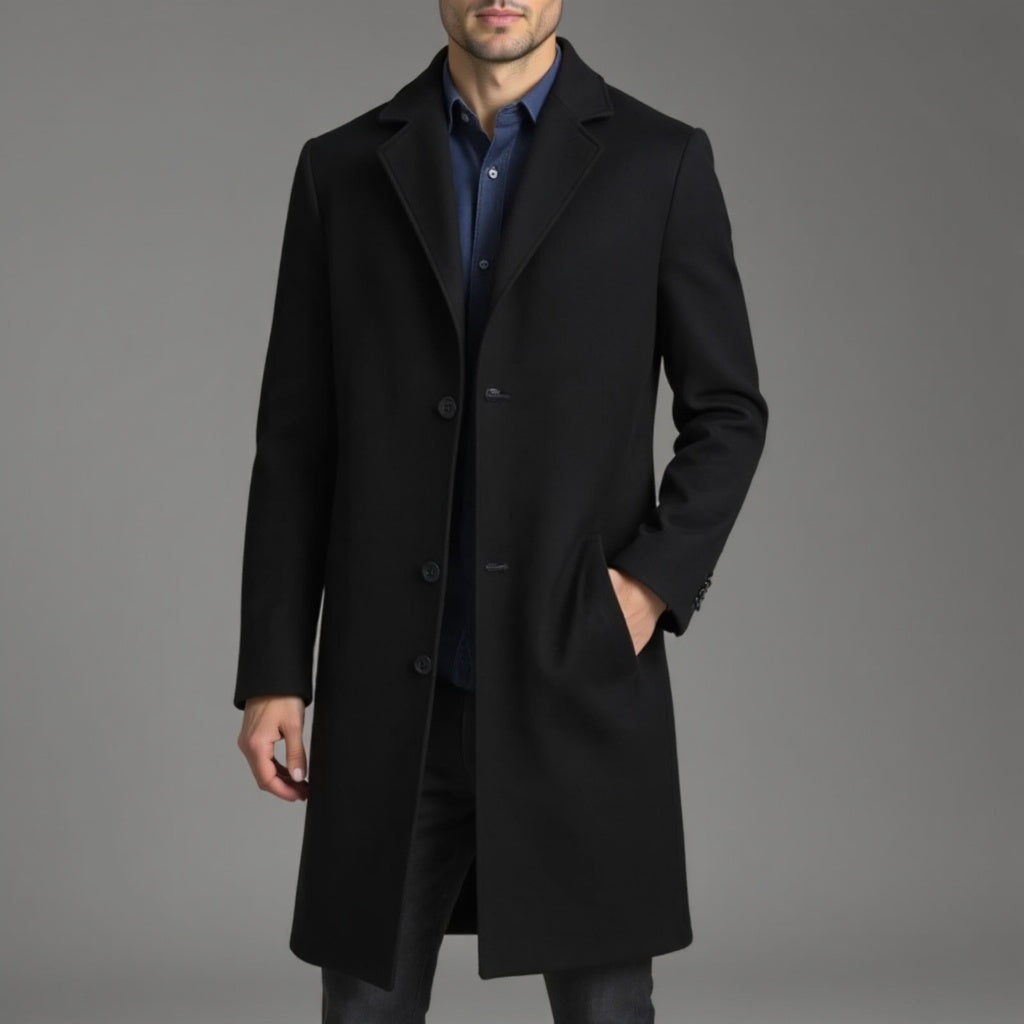 Płaszcz zimowy Mikołaj | Slim Fit, Klasyczny Styl dla Mężczyzn 4