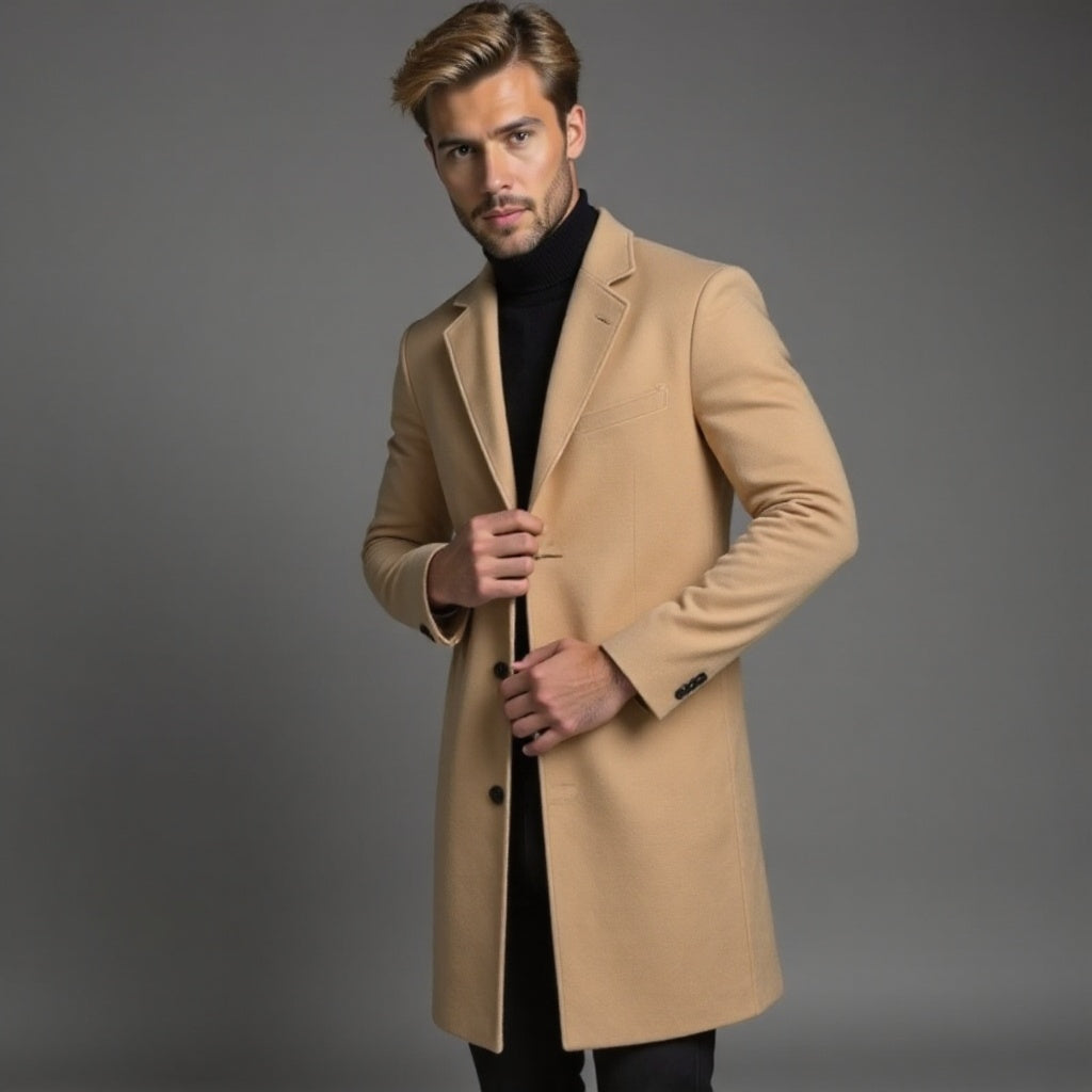 Płaszcz zimowy Mikołaj | Slim Fit, Klasyczny Styl dla Mężczyzn 9
