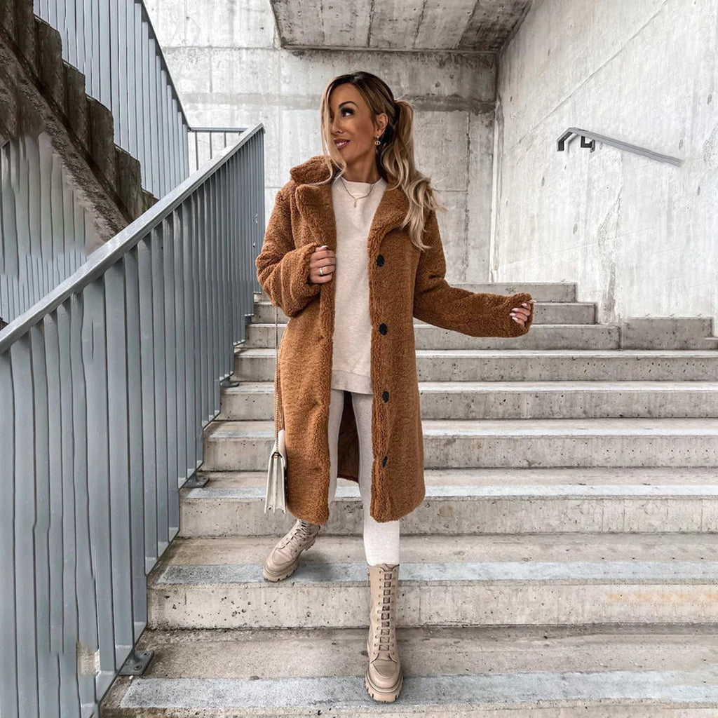 Płaszcz zimowy Milena | Pluszowy, elegancki krój na zimę 1