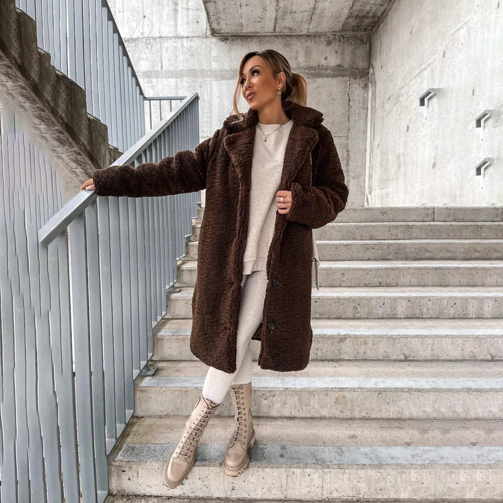 Płaszcz zimowy Milena | Pluszowy, elegancki krój na zimę 3