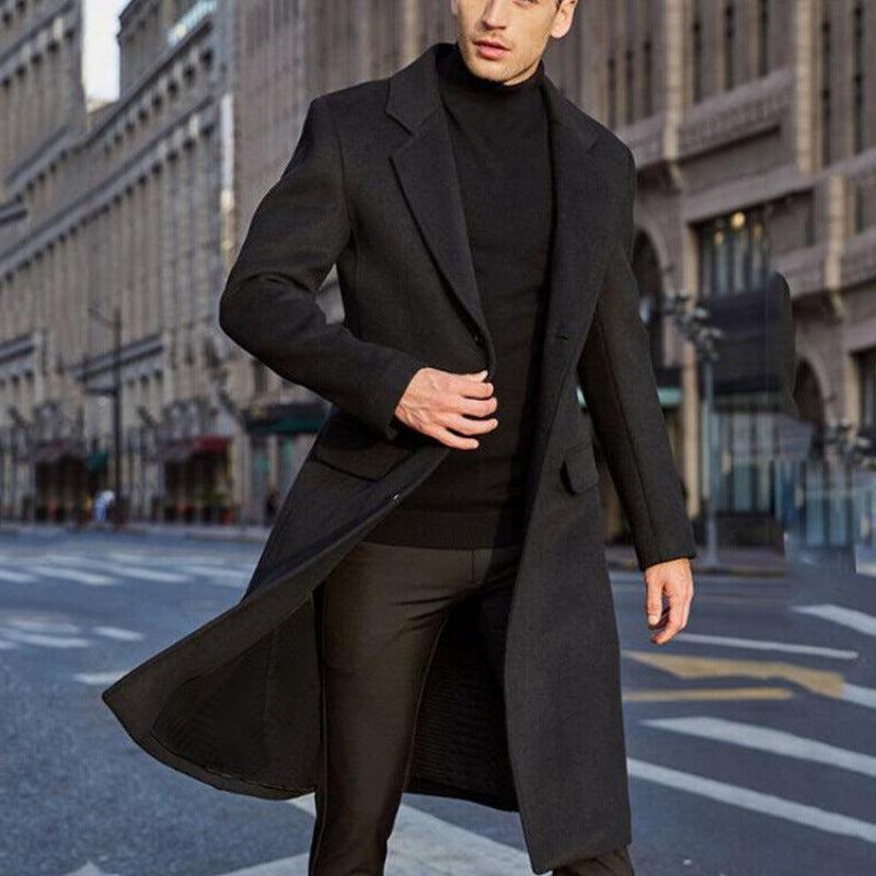 Płaszcz zimowy Ziemowit męski | Elegancka wełna, klasyczny krój 0