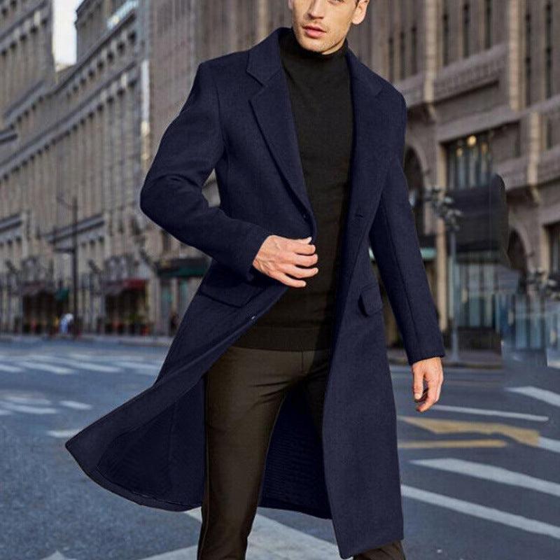 Płaszcz zimowy Ziemowit męski | Elegancka wełna, klasyczny krój 1