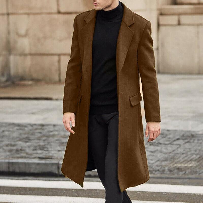 Płaszcz zimowy Ziemowit męski | Elegancka wełna, klasyczny krój 3
