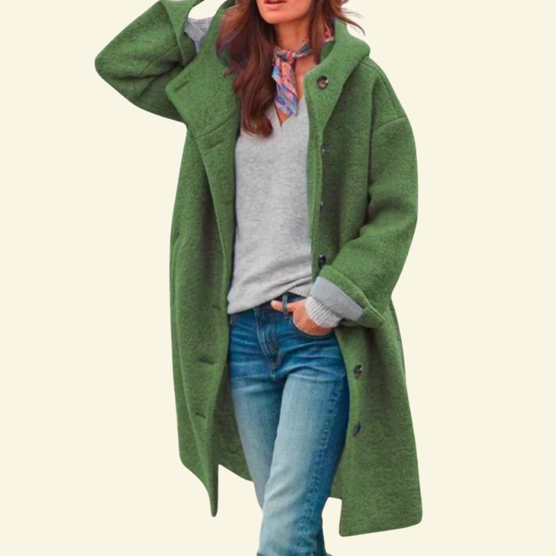 Płaszcz zimowy damski Solange | Premium Mieszanka Tkanin, Elegancki Fason 0