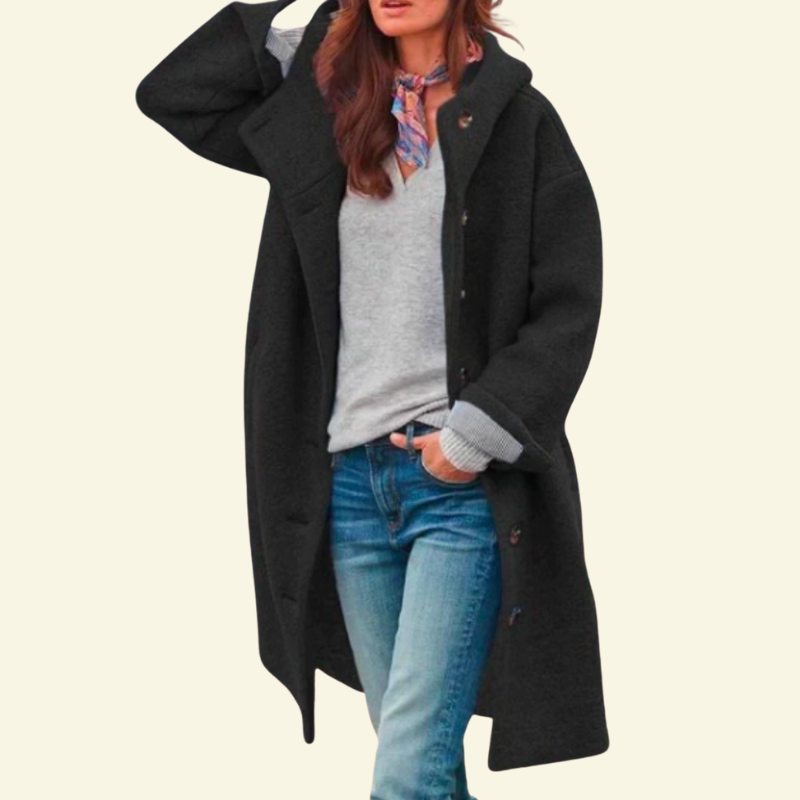 Płaszcz zimowy damski Solange | Premium Mieszanka Tkanin, Elegancki Fason 3