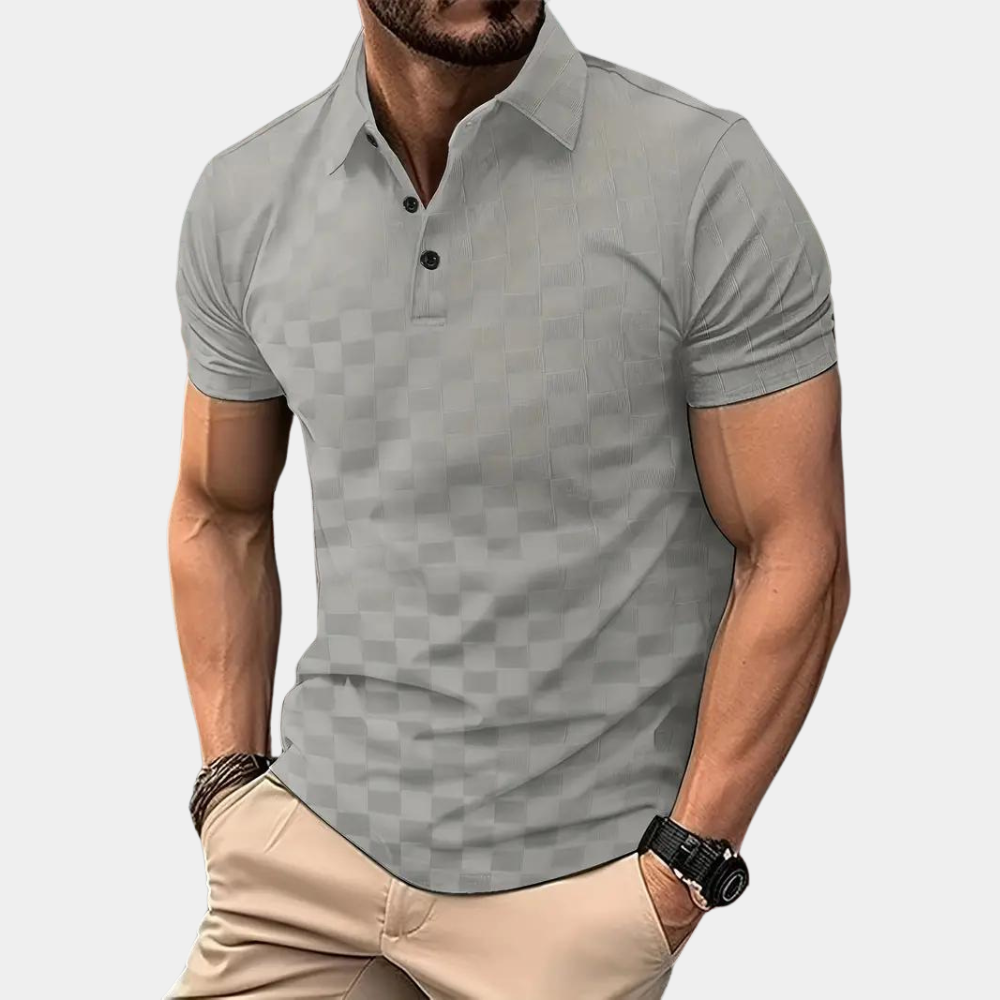 Polo męskie Borys | Krótki rękaw, elegancka bawełna z elastanem 1