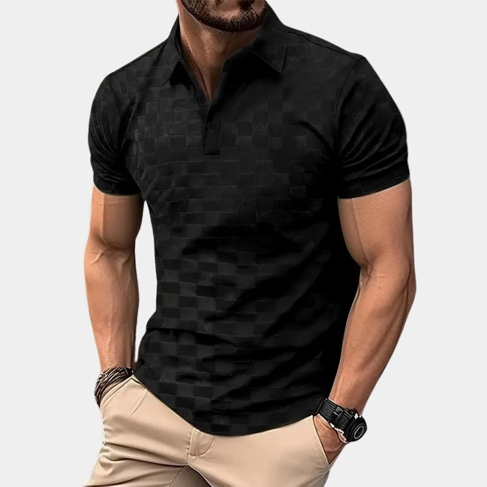 Polo męskie Borys | Krótki rękaw, elegancka bawełna z elastanem 2