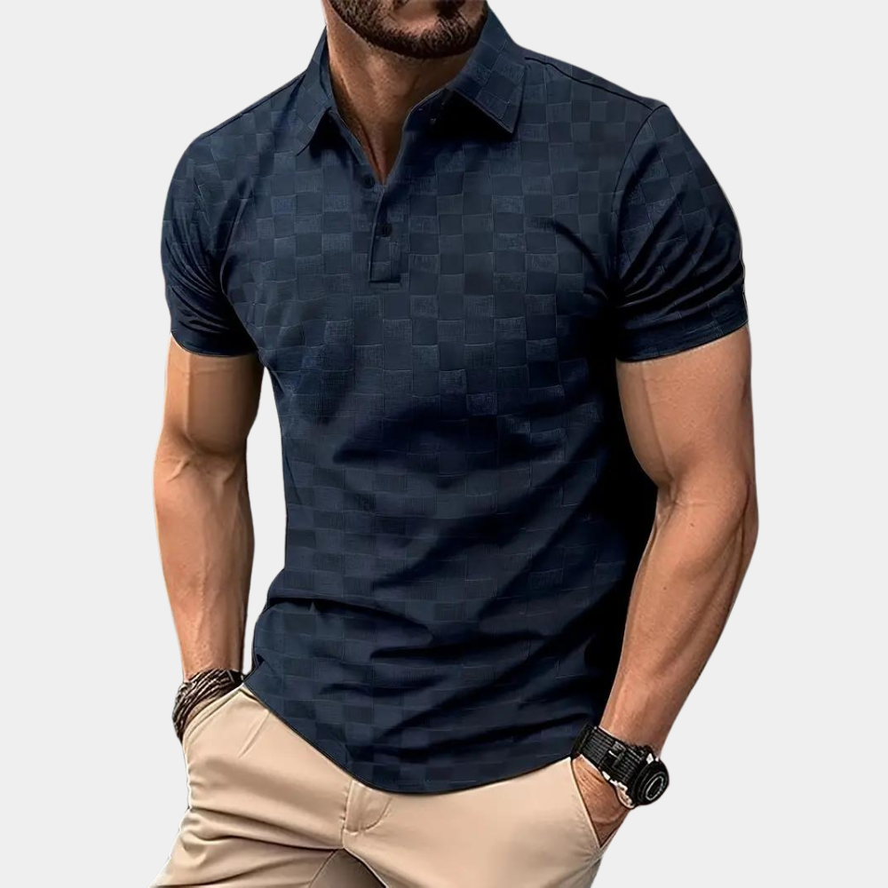 Polo męskie Borys | Krótki rękaw, elegancka bawełna z elastanem 7