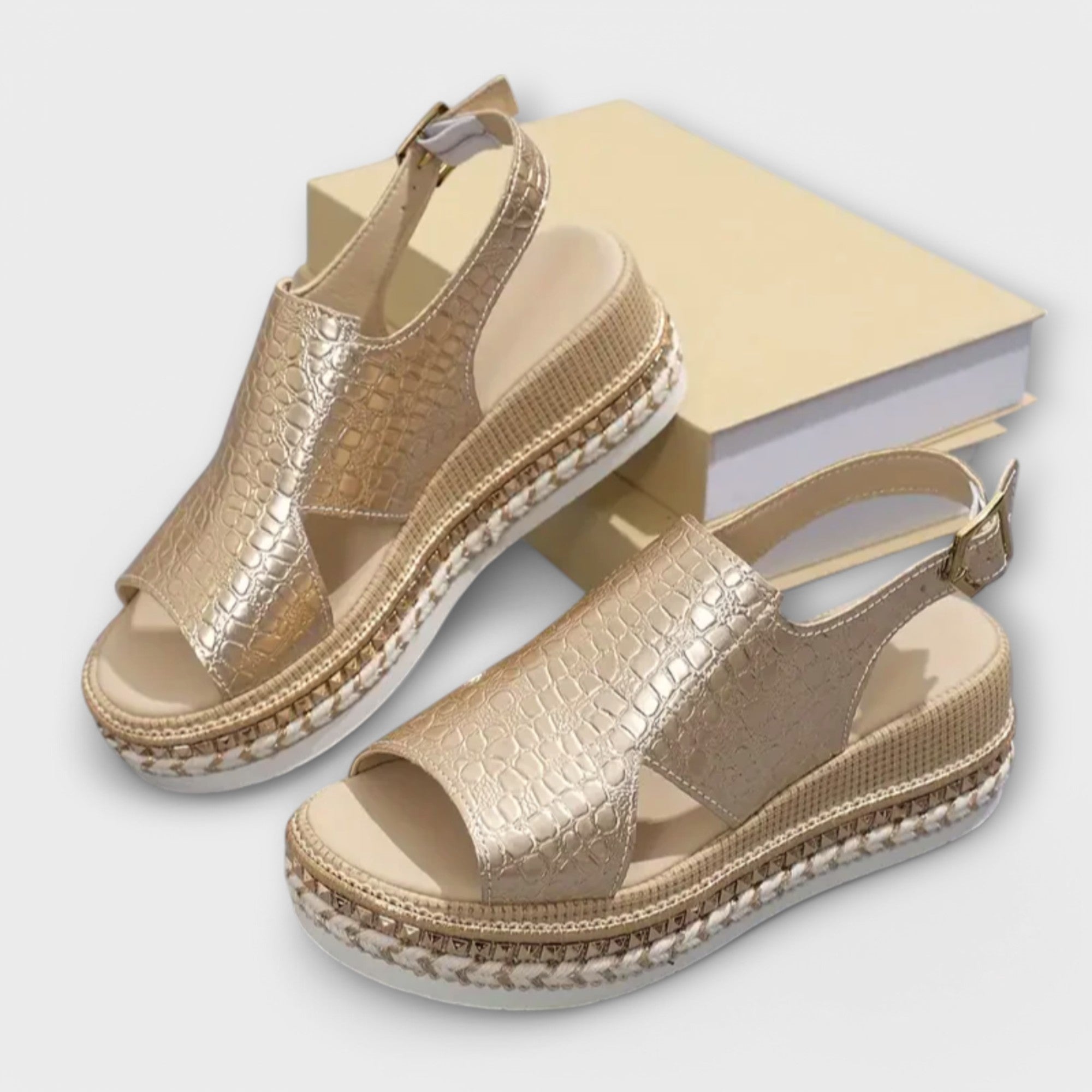 Sandały Helma Damskie | Komfortowe Sandały na Koturnie, Elegancki Design 3
