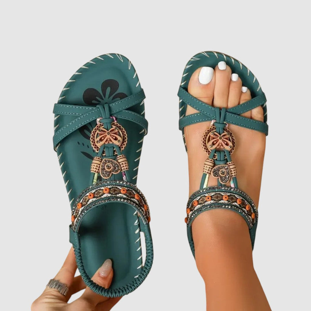 Sandały Ortopedyczne Nikol Damskie | Komfortowy Design Boho, Skóra Syntetyczna 0