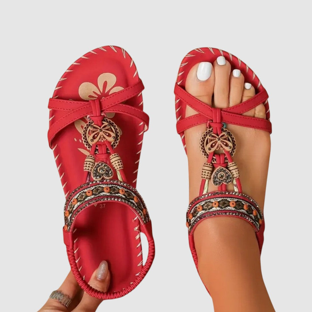 Sandały Ortopedyczne Nikol Damskie | Komfortowy Design Boho, Skóra Syntetyczna 1