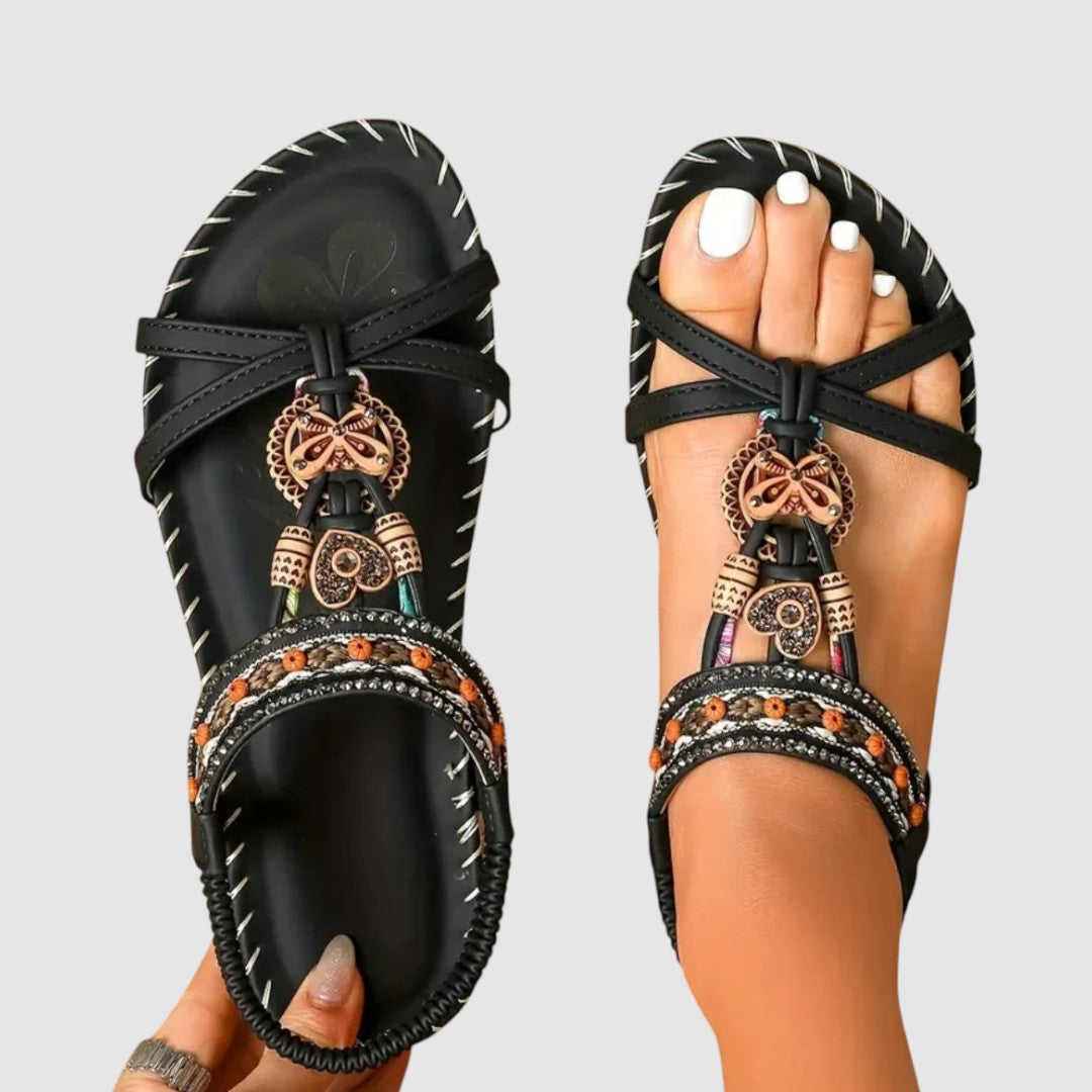 Sandały Ortopedyczne Nikol Damskie | Komfortowy Design Boho, Skóra Syntetyczna 2