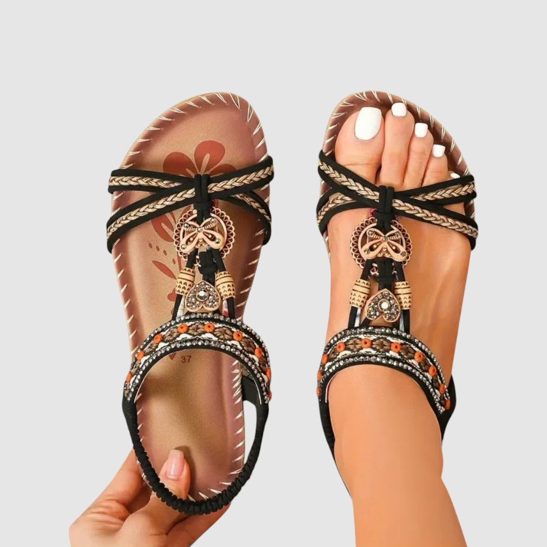 Sandały Ortopedyczne Nikol Damskie | Komfortowy Design Boho, Skóra Syntetyczna 4