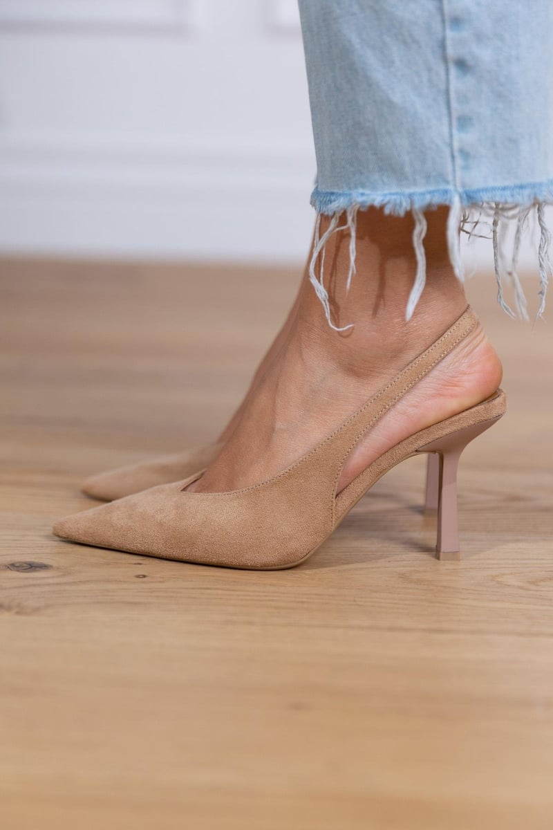 Sandały damskie Lira | Odkryta pięta, elegancki design na obcasie 1