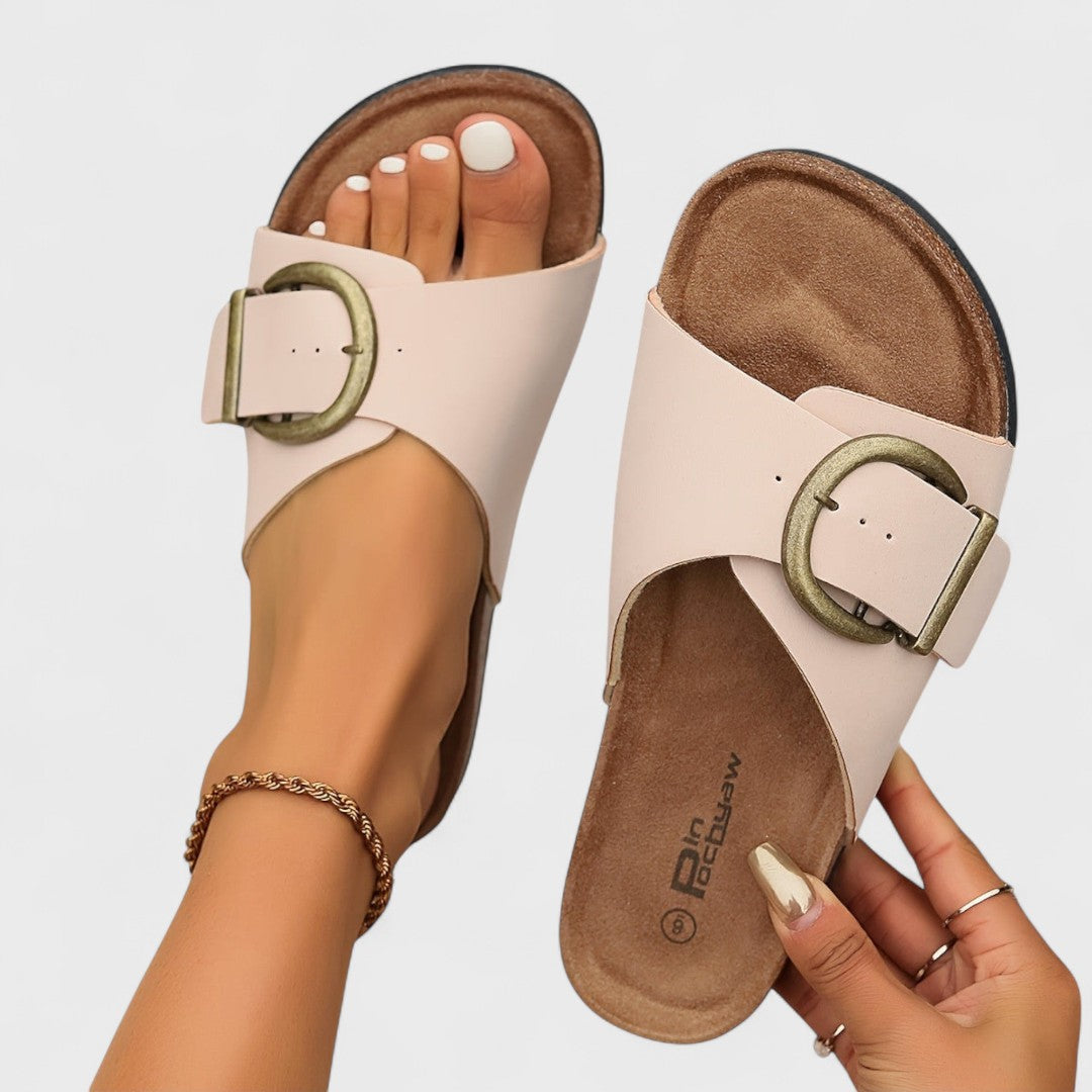 Sandały wsuwane Olivia | Elegancka Klamra, Komfort Codzienny Damskie 6