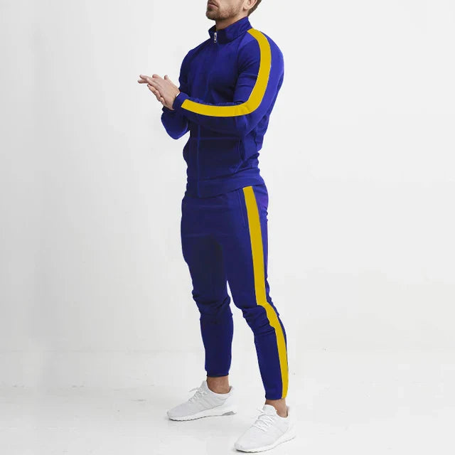 Sento Komplet Dresowy Męski | Slim Fit, Bluza z Zamkiem 1