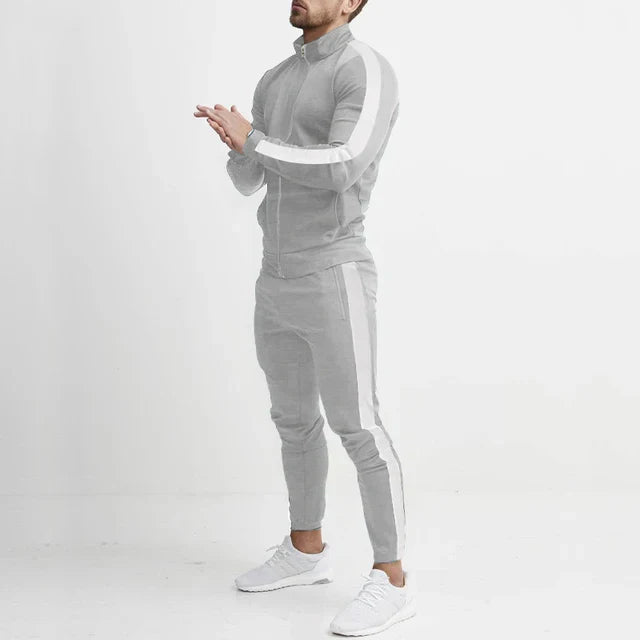 Sento Komplet Dresowy Męski | Slim Fit, Bluza z Zamkiem 2