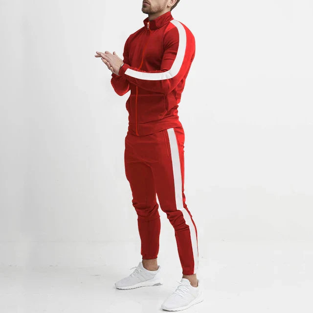 Sento Komplet Dresowy Męski | Slim Fit, Bluza z Zamkiem 3