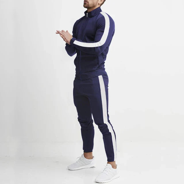 Sento Komplet Dresowy Męski | Slim Fit, Bluza z Zamkiem 4