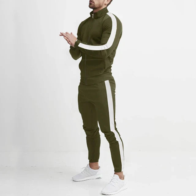 Sento Komplet Dresowy Męski | Slim Fit, Bluza z Zamkiem 5