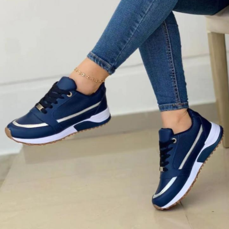 Sneakersy Amira Damskie | Sportowy Styl z Metalicznym Akcentem 1