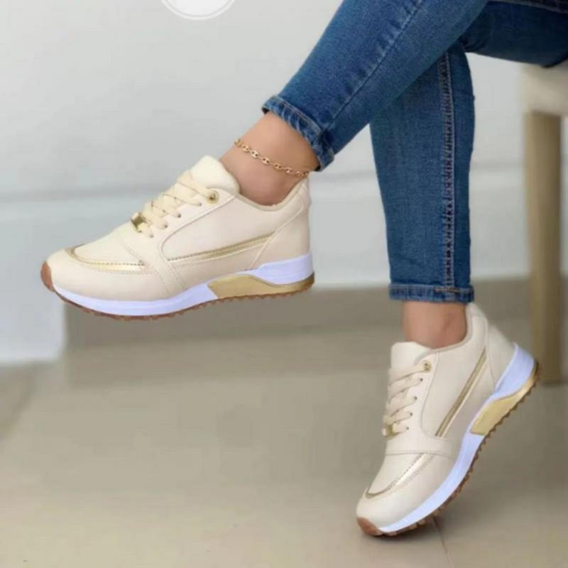 Sneakersy Amira Damskie | Sportowy Styl z Metalicznym Akcentem 2
