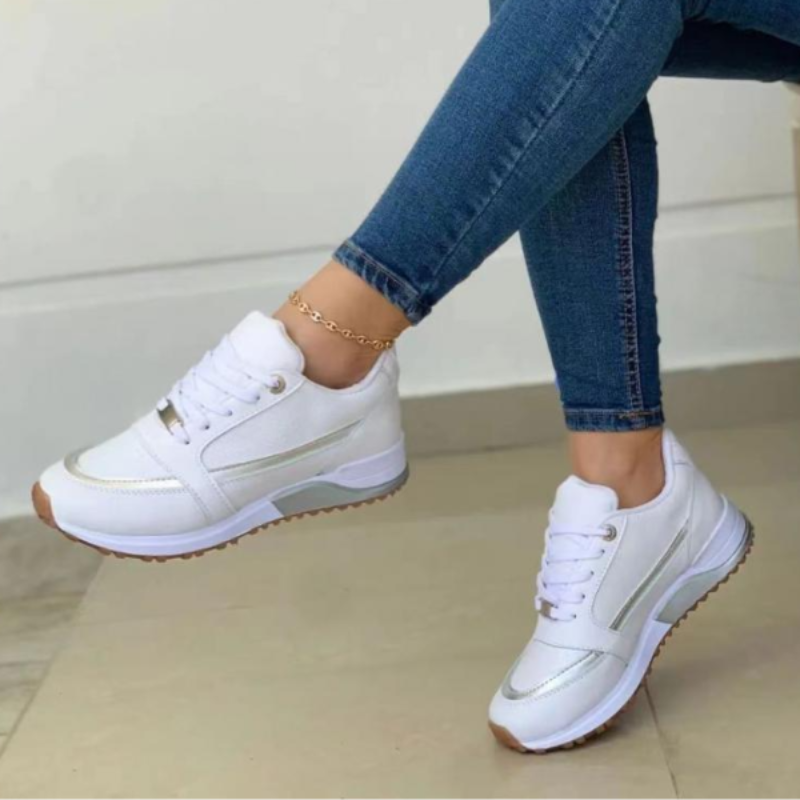 Sneakersy Amira Damskie | Sportowy Styl z Metalicznym Akcentem 3