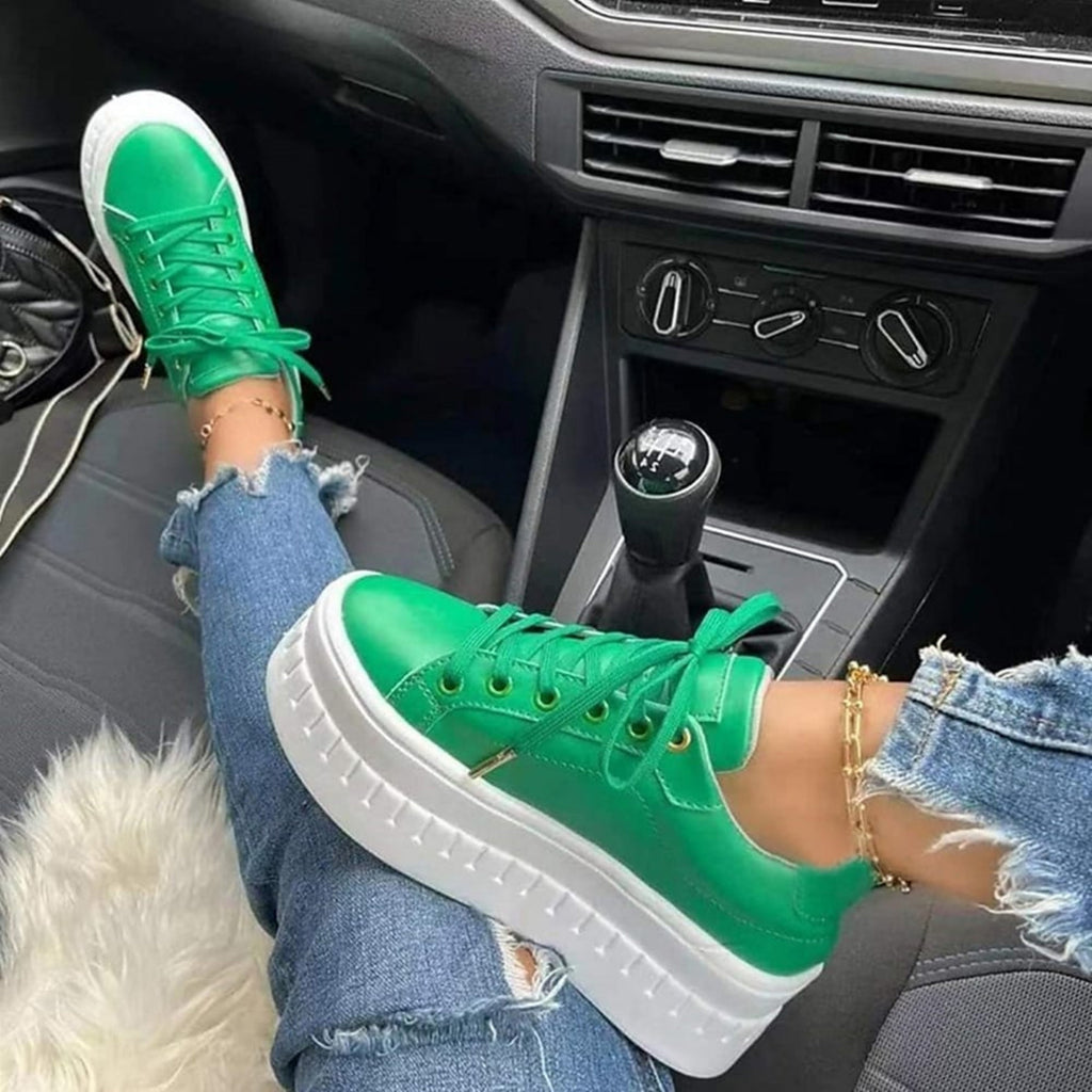 Sneakersy Damskie Lira | Białe, Gruba Podeszwa, Nowoczesny Design 3