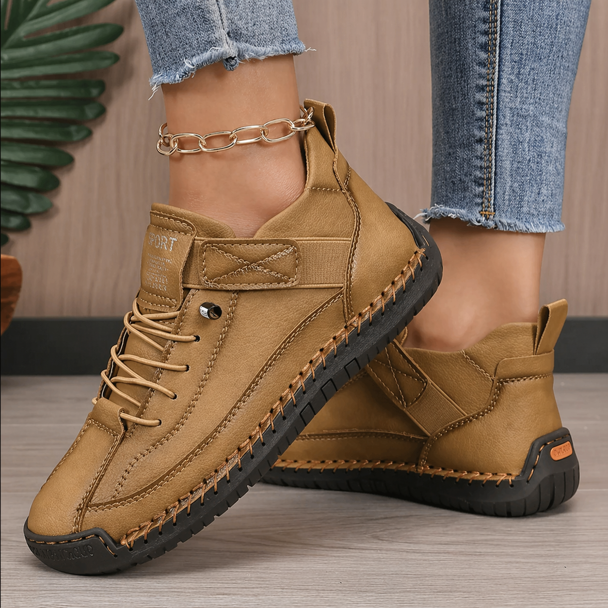 Sneakersy Damskie Ory | Ortopedyczne, Wsuwane w Sportowym Stylu 8