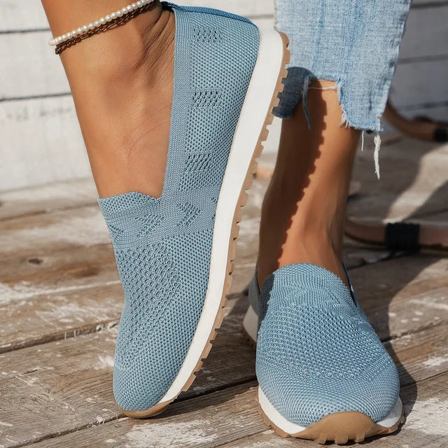 Sneakersy Paulina | Siateczkowe, białe sneakersy damskie na lato 2