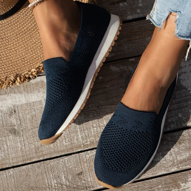 Sneakersy Paulina | Siateczkowe, białe sneakersy damskie na lato 3