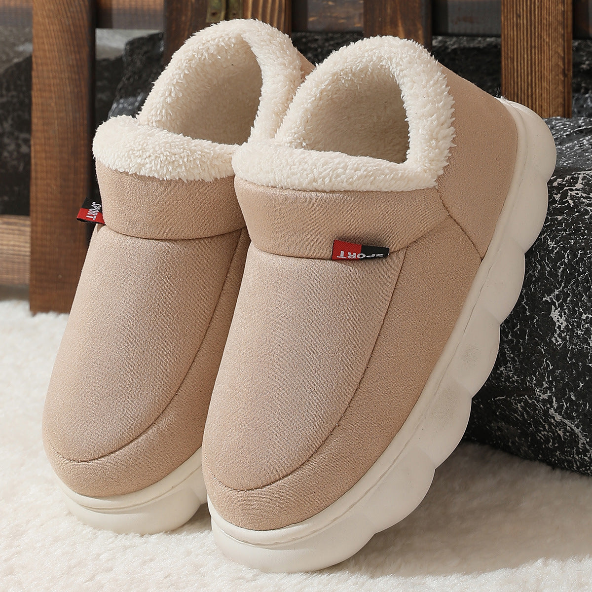 Sneakersy Rebecca Damskie | Pluszowe, Lekkie z Platformą na Zimę 0