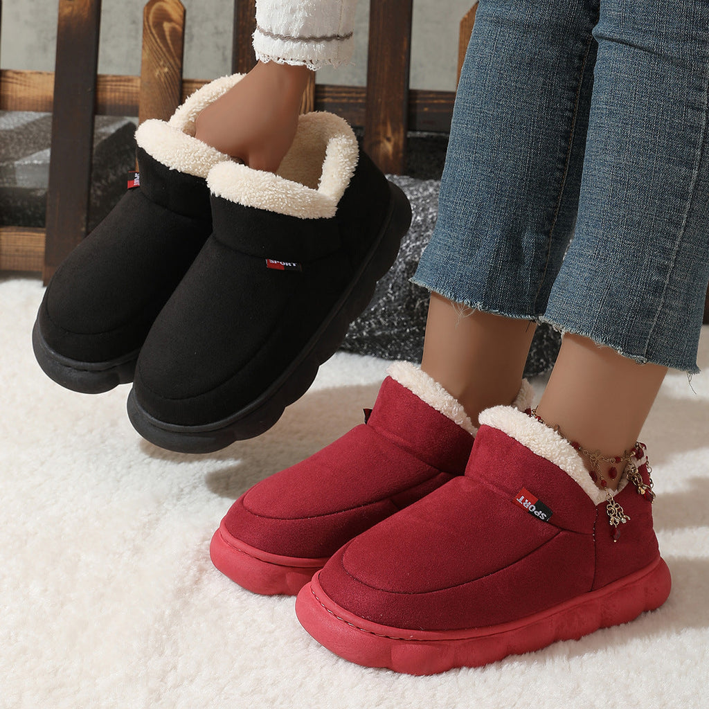 Sneakersy Rebecca Damskie | Pluszowe, Lekkie z Platformą na Zimę 3
