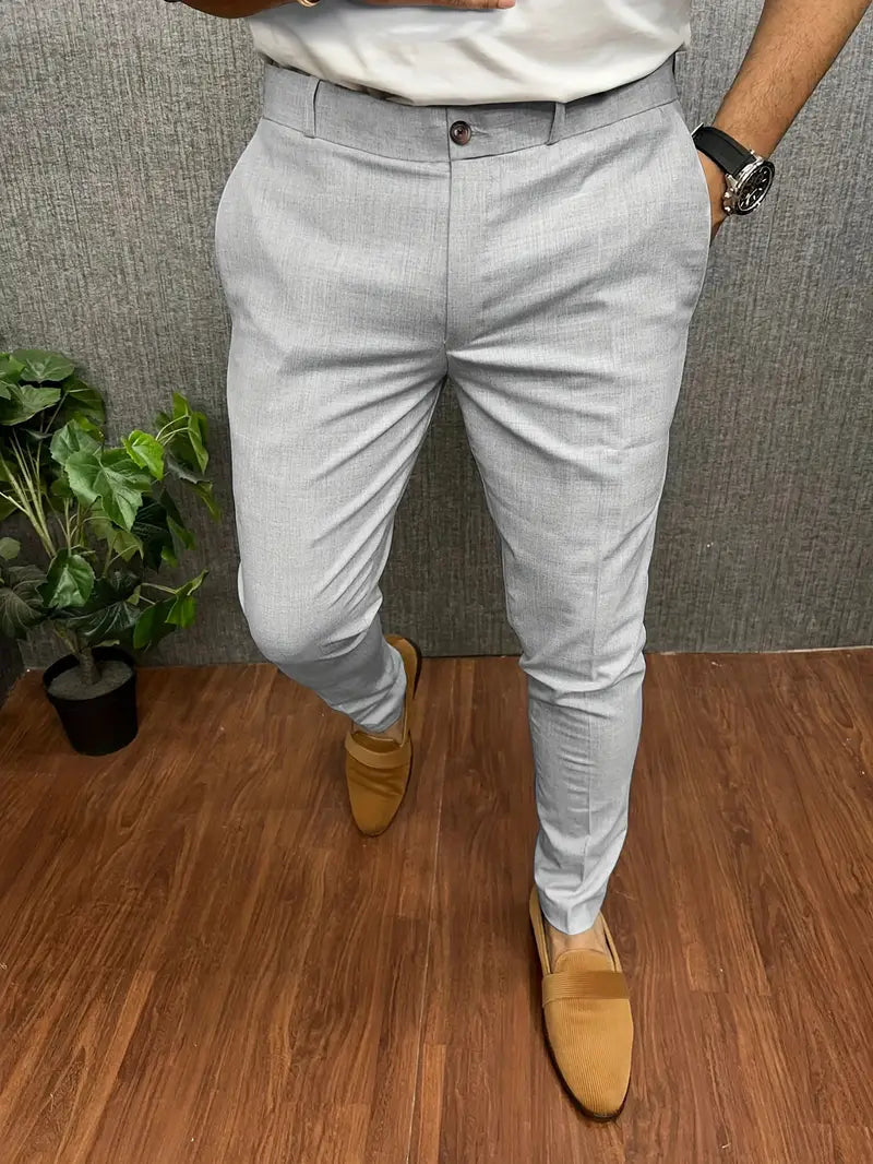 Soren Spodnie Męskie | Eleganckie Slim Fit, Zwężane Nogawki 2