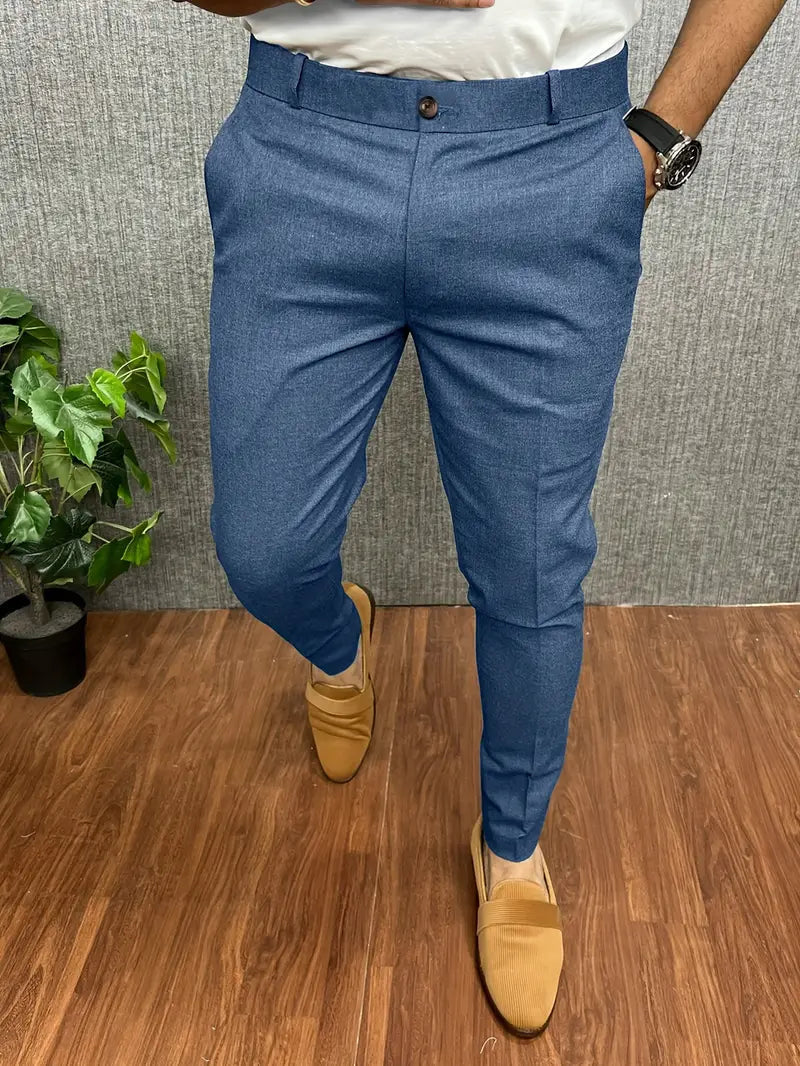 Soren Spodnie Męskie | Eleganckie Slim Fit, Zwężane Nogawki 3
