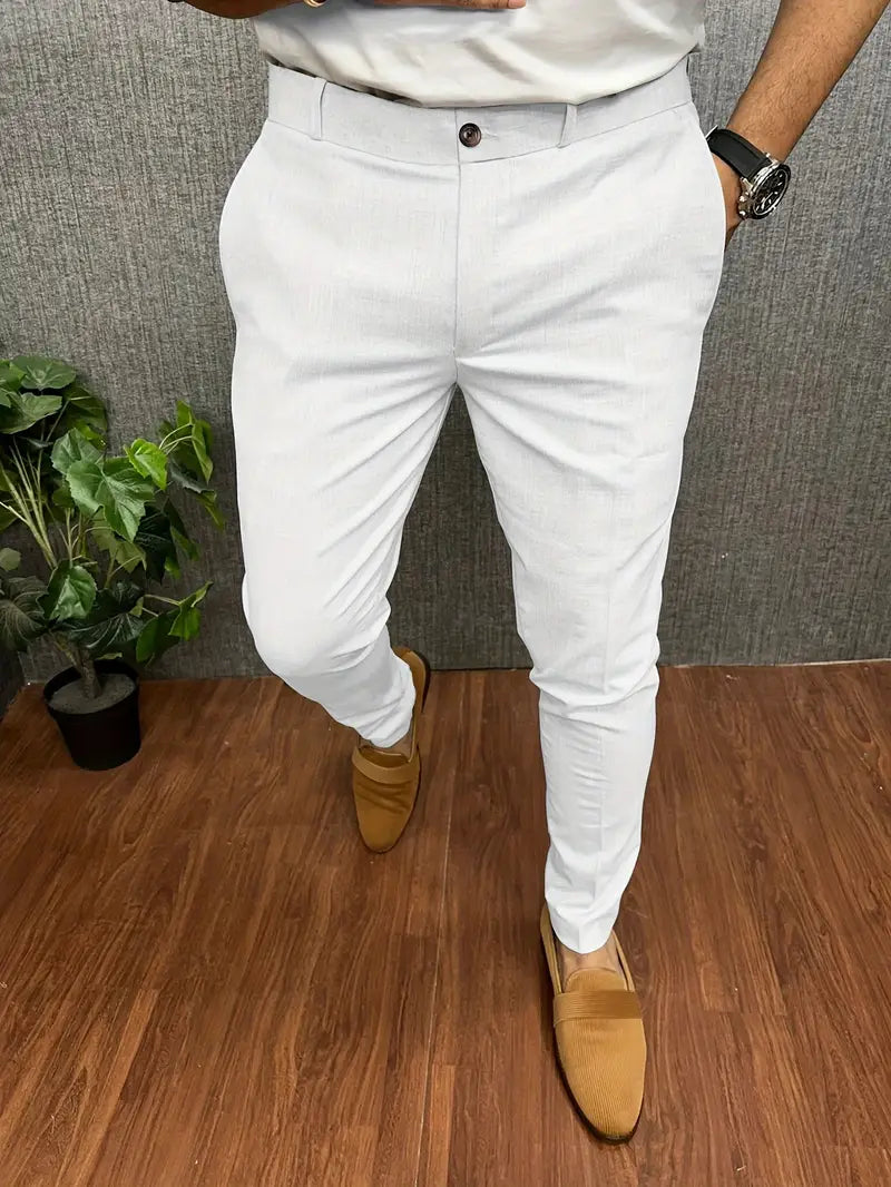 Soren Spodnie Męskie | Eleganckie Slim Fit, Zwężane Nogawki 7