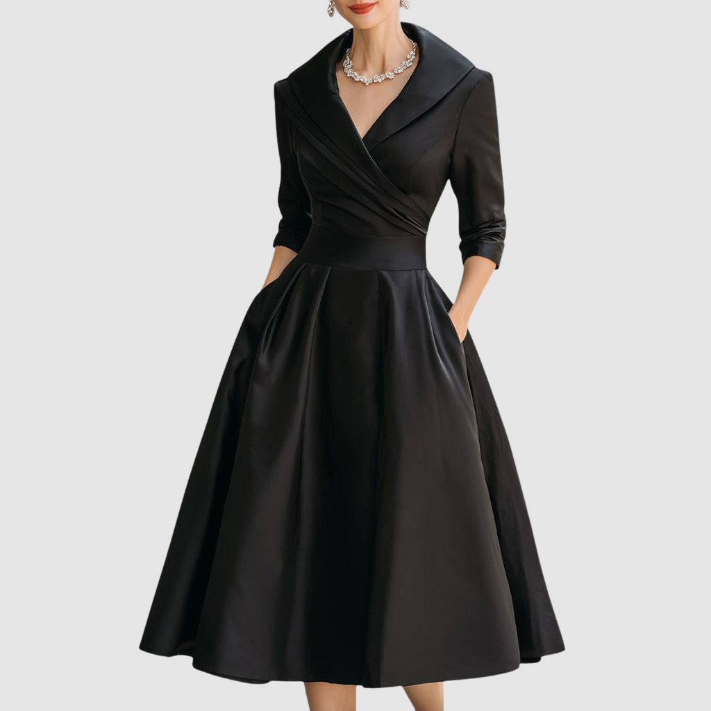 Spódnica midi Adéla | Elegancki krój z kołnierzykiem 0
