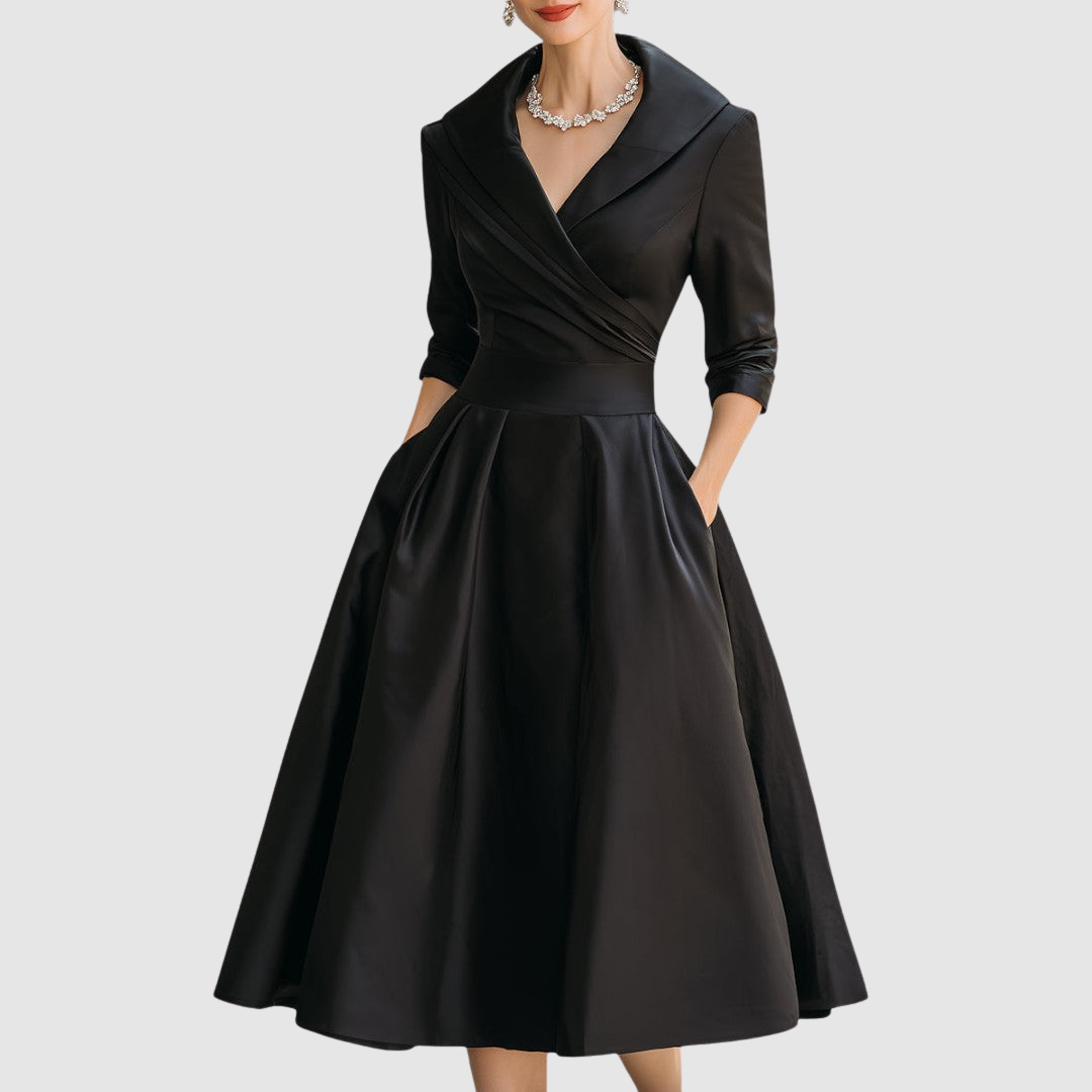 Spódnica midi Adéla | Elegancki krój z kołnierzykiem 0