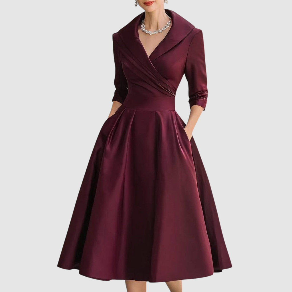 Spódnica midi Adéla | Elegancki krój z kołnierzykiem 1