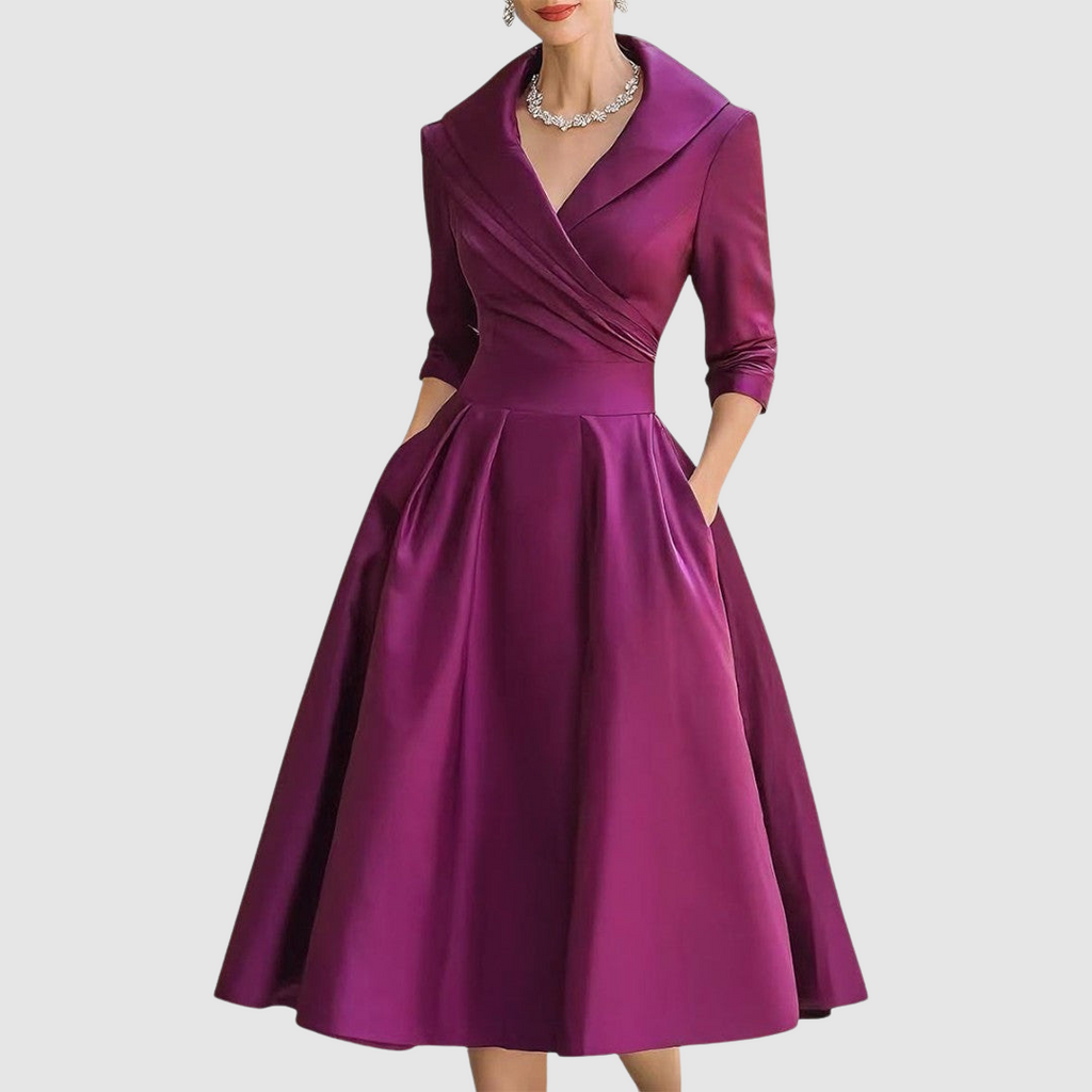 Spódnica midi Adéla | Elegancki krój z kołnierzykiem 3