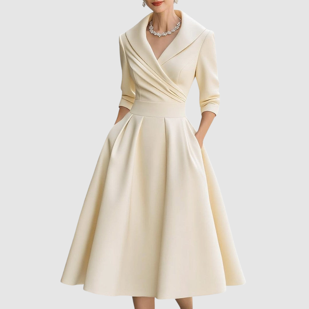 Spódnica midi Adéla | Elegancki krój z kołnierzykiem 4