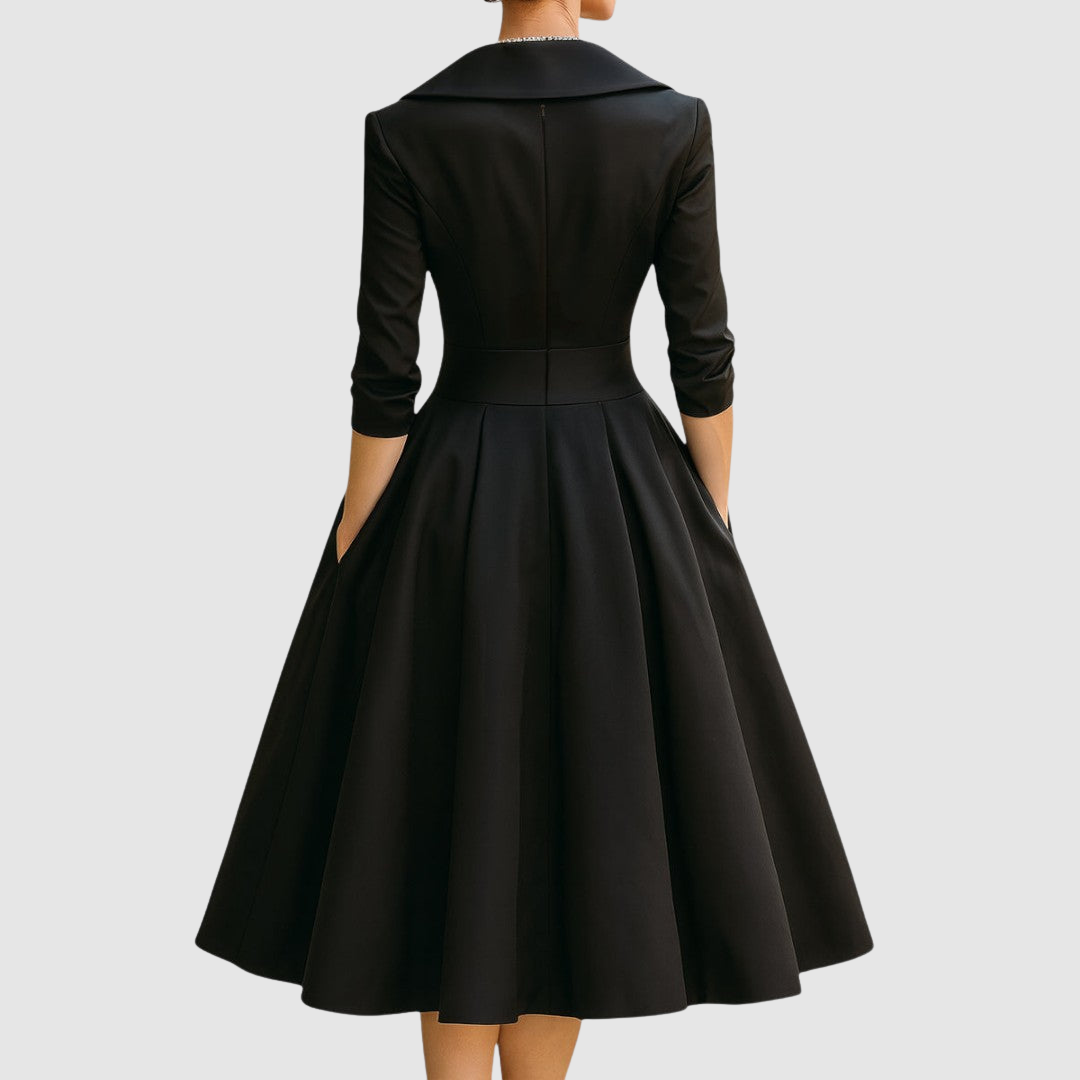 Spódnica midi Adéla | Elegancki krój z kołnierzykiem 5