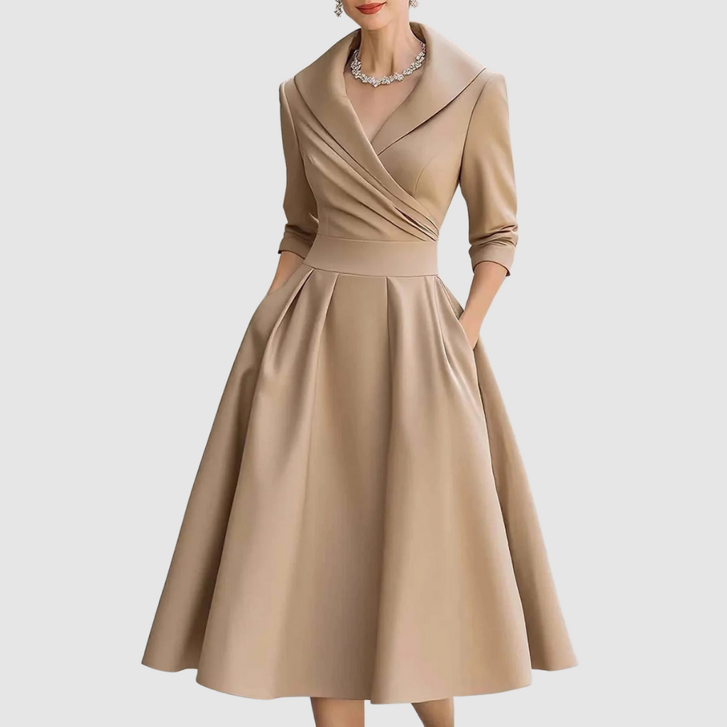 Spódnica midi Adéla | Elegancki krój z kołnierzykiem 6