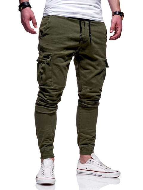 Spodnie joggery Mikołaj męskie | Elastyczny pas, kieszenie cargo 3