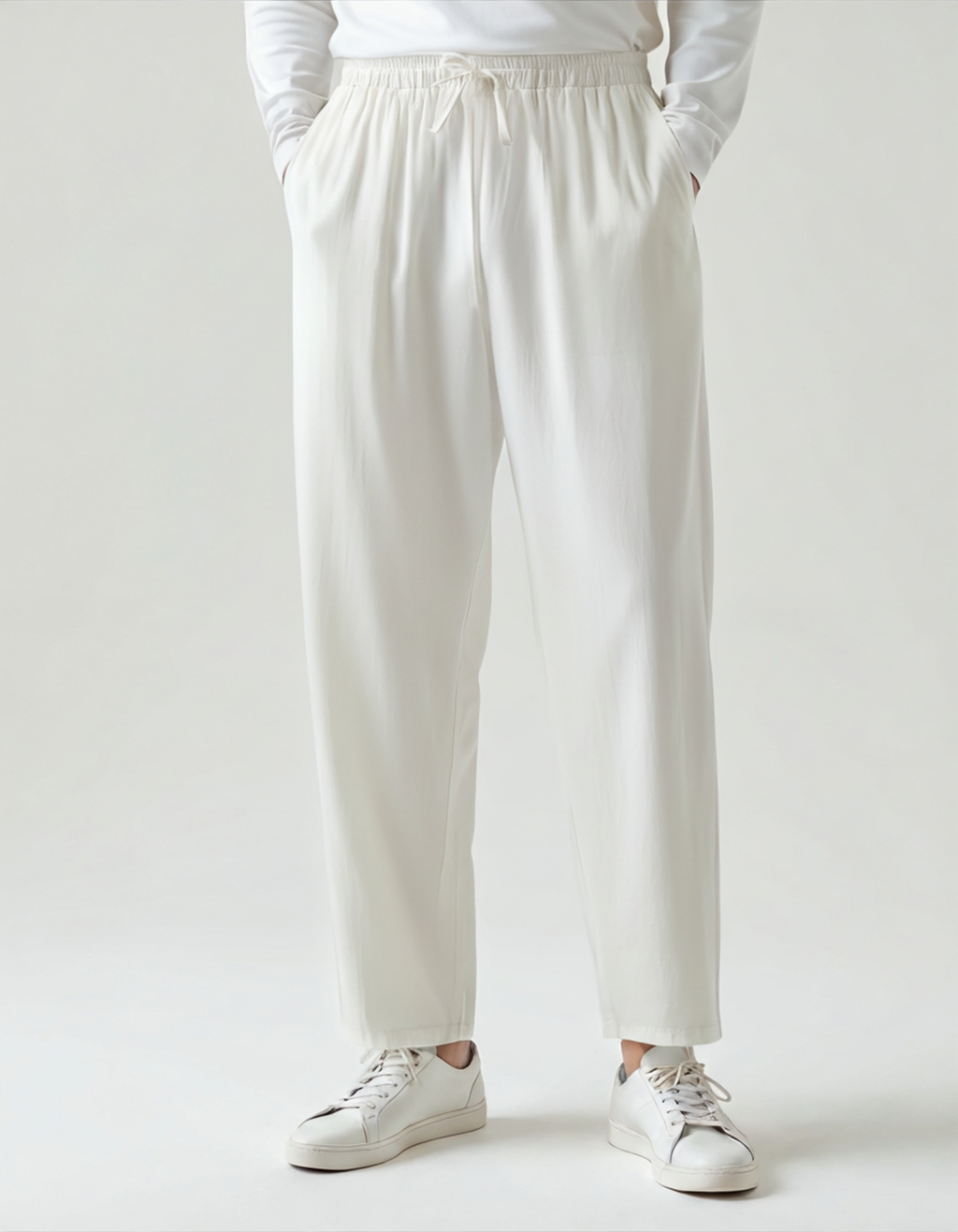 Spodnie lniane Zara | Lekki krój, minimalistyczny styl dla kobiet 4