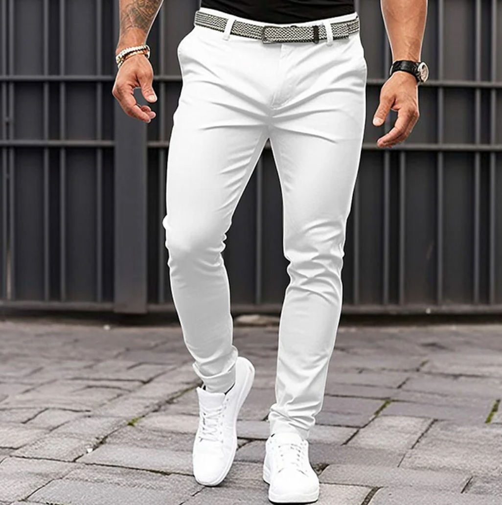 Spodnie męskie Damien | Lekkie, dopasowane na lato 1